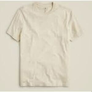 J.Crew Broken-In T-Shirt Mens M Tall Cream Short Sleeve Crew Neck Cotton BW056